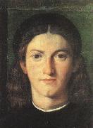 LOTTO, Lorenzo Head of a Young Man g oil on canvas
